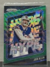 Josh Allen 2024 Panini Prizm Green Wave Prizm Hype Insert #13