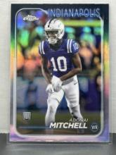 Adonai Mitchell 2024 Topps Chrome Refractor Rookie RC #210