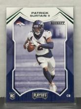 Patrick Surtain II 2021 Panini Playoff Kickoff Green Foil Rookie RC #244