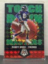Randy Moss 2020 Panini Mosaic Touchdown Masters Green Mosaic Prizm Insert #TM16