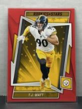 TJ Watt 2022 Panini Rookies and Stars Red Parallel #84