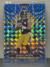 Russell Wilson 2024 Panini Mosaic Blue Reactive Mosaic Prizm #183
