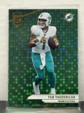 Tua Tagovailoa 2024 Panini Donruss Elite Green Disco Parallel #84