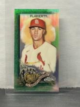 Jack Flaherty 2022 Topps Allen and Ginter Chrome Green (#98/99) Mini Refractor #171