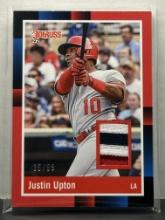 Justin Upton 2022 Panini Donruss 1988 Retro (#35/99) Tri Color Patch Jersey Patch Insert #R88M-JU