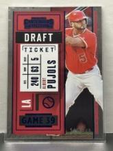 Albert Pujols 2020 Panini Contenders Blue (#148/149) Foil Draft #95