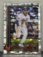 Francisco Lindor 2025 Topps Silver Foil Parallel #350