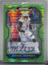 Michael Warren II 2020 Panini Prizm Neon Green Pulsar Rookie RC Auto #345