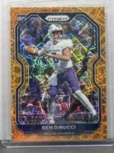 Ben DiNucci 2020 Panini Prizm Orange Lazer Prizm Rookie RC #337