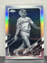 Jazz Chisholm Jr. 2021 Topps Chrome Negative Refractor Rookie RC #144