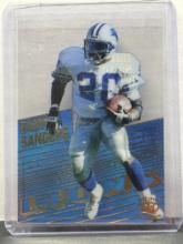 Barry Sanders 1995 Pacific Collection Triple Folders Crystalline Acetate Insert #CR15