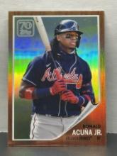 Ronald Acuna Jr. 2021 Topps Chrome 70 Years of Topps Refractor Insert #70YTC-12