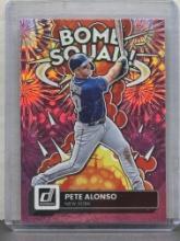 Pete Alonso 2022 Panini Donruss Bomb Squad Pink Fireworks Insert Parallel #BS-7