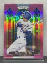 Mookie Betts 2021 Panini Prizm Stained Glass Pink Prizm Insert #SG-2
