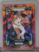 Angel Reese 2024 Panini Prizm Draft Picks Red Cracked Ice Prizm Rookie RC #38