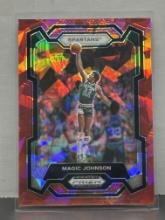 Magic Johnson 2024 Panini Prizm Draft Picks Red Cracked Ice Prizm #23
