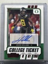Jevon Holland 2021 Panini Contenders Draft Picks Red Foil Auto #160