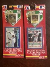 David Justice Rickey Henderson 1991 Major League Collector Pin Series Lot of 2