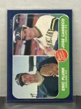 Jose Canseco Eric Plunk 1986 Fleer Rookie RC #649