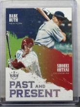 Shohei Ohtani Babe Ruth 2018 Panini Diamond Kings Past and Present Rookie Insert #PP10