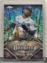 Mookie Betts 2022 Topps Chrome Pinstriped Insert #P-22
