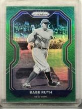 Babe Ruth 2021 Panini Prizm Green Prizm #182