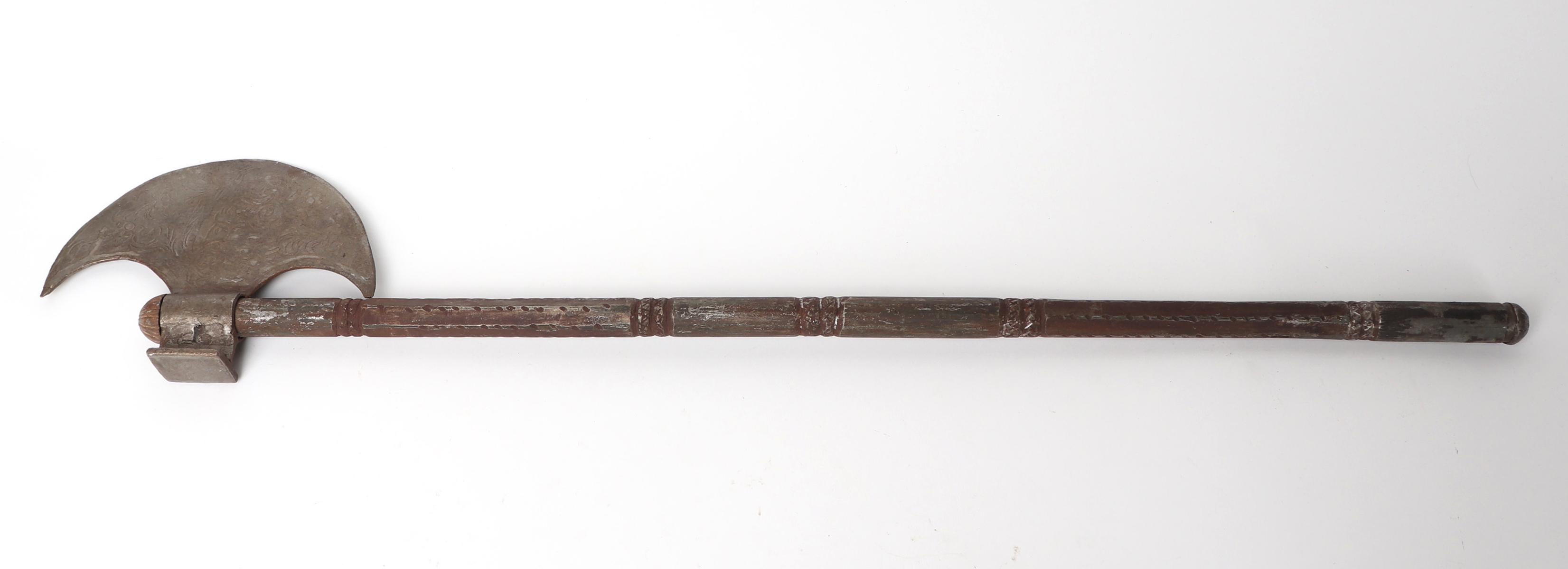 Oversized Engraved Indian Tabar Axe