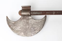 Oversized Engraved Indian Tabar Axe