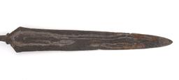 Indonesian Spear Head w/ Figural Scabbard