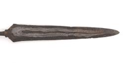 Indonesian Spear Head w/ Figural Scabbard