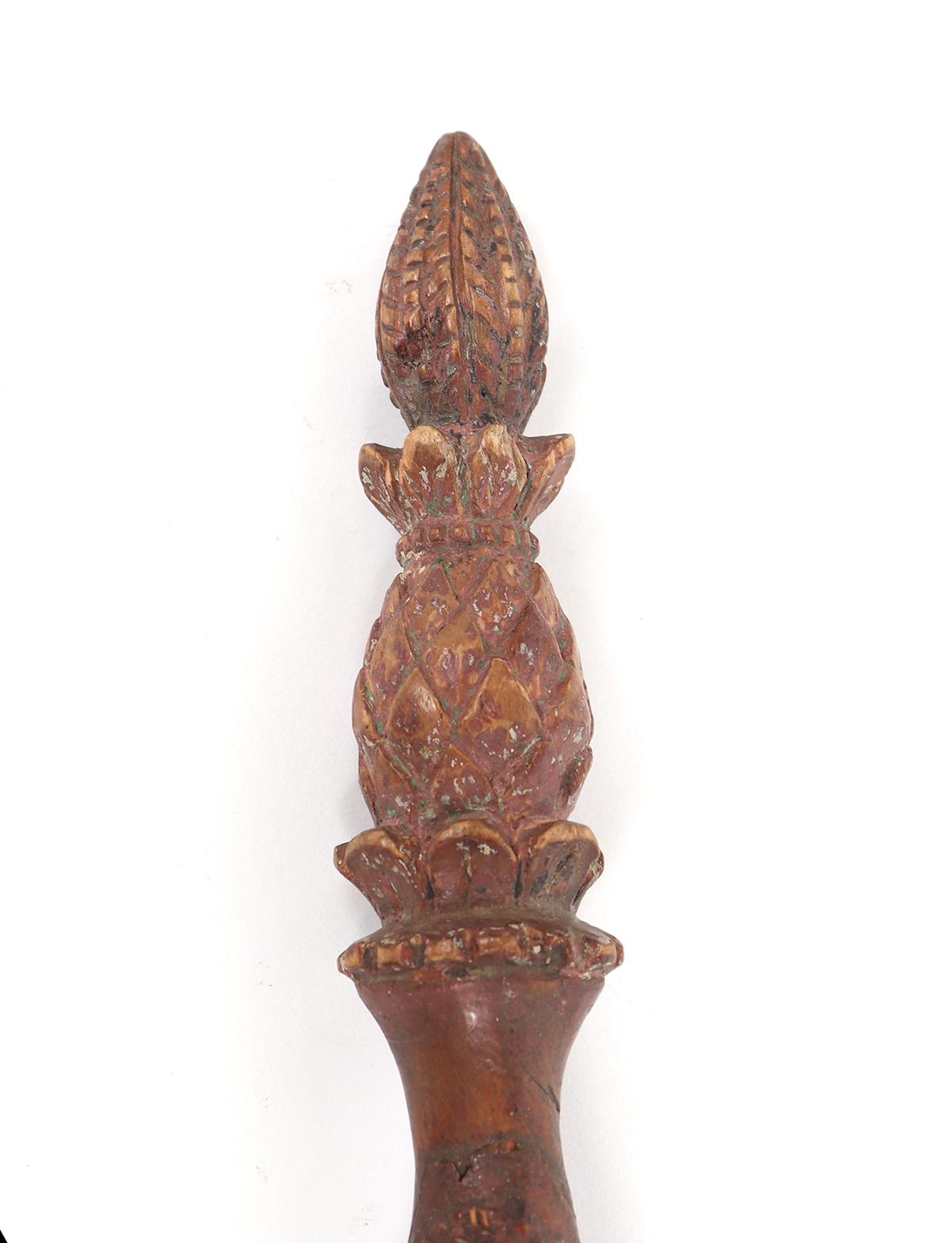 Indonesian Spear Head w/ Figural Scabbard