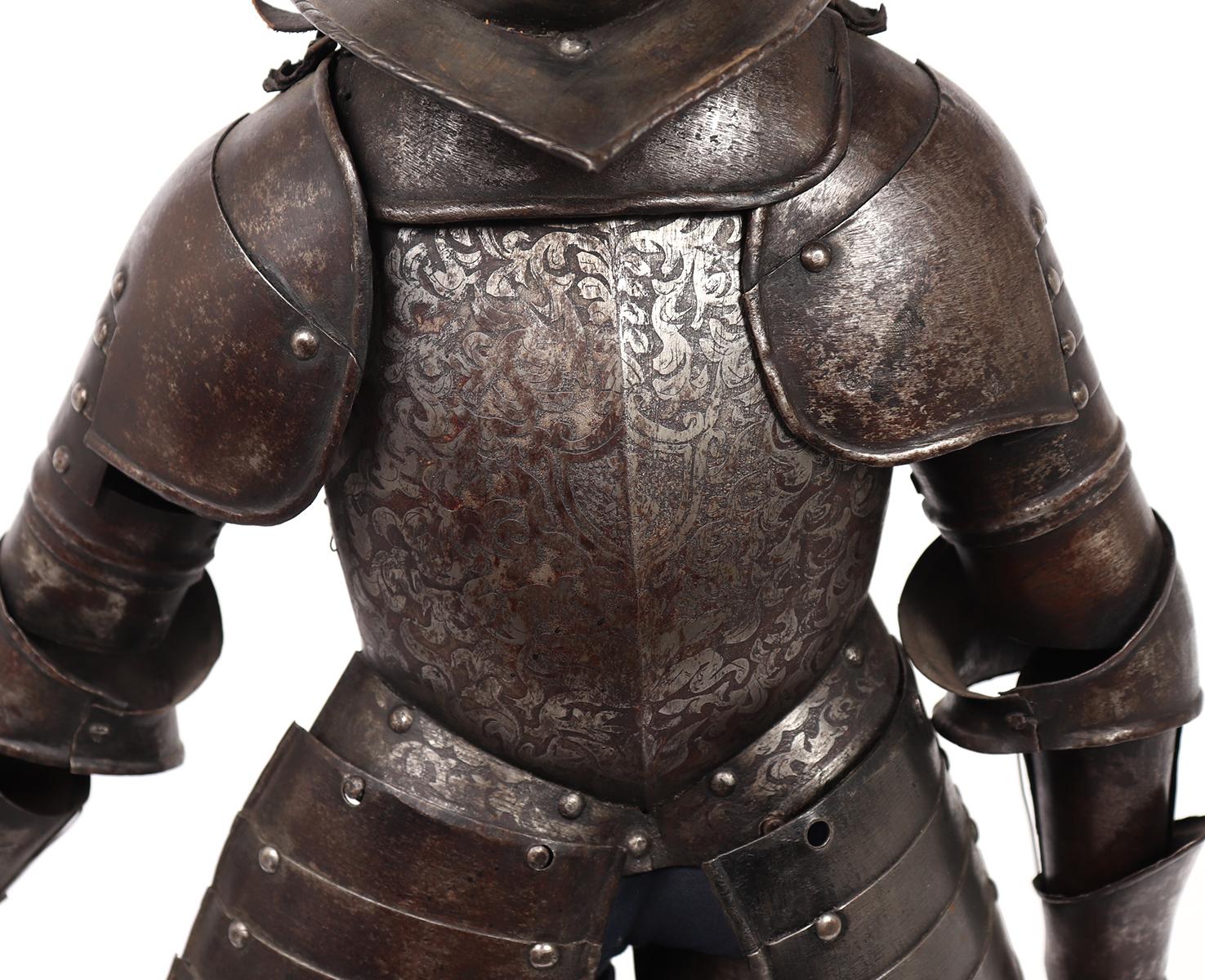 Enlarged Scale Miniature Knight In Armour, 19th century