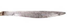 Engraved Mexican Eagle Head Machete Sword w/ Scabbard