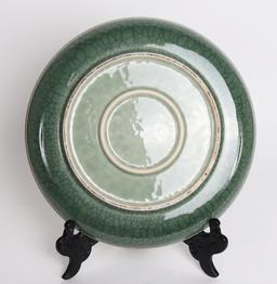 Large Chinese Celadon Plate