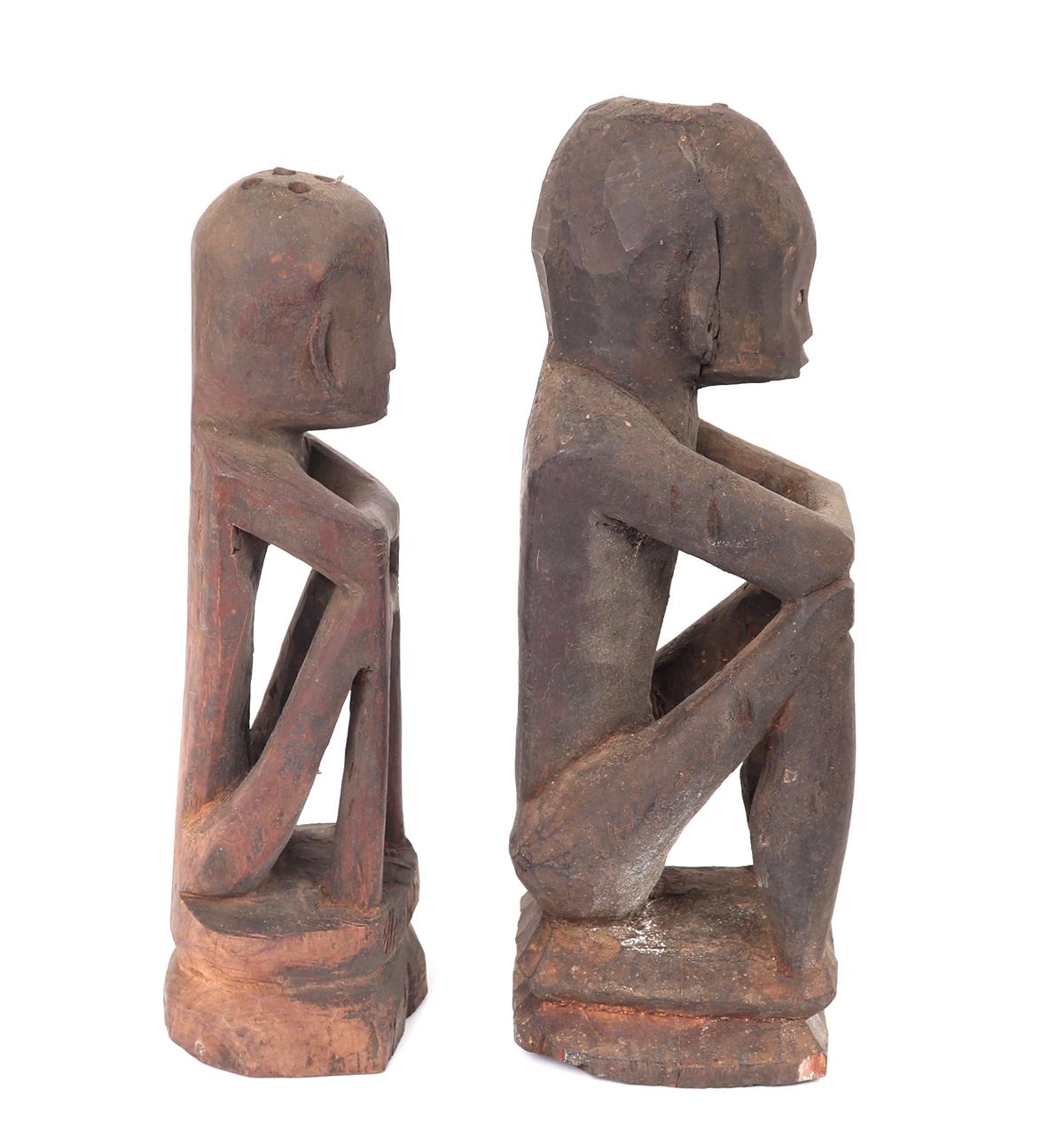 Male and Female Seated Ifugao Rice Gods, Bulul