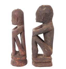 Male and Female Seated Ifugao Rice Gods, Bulul