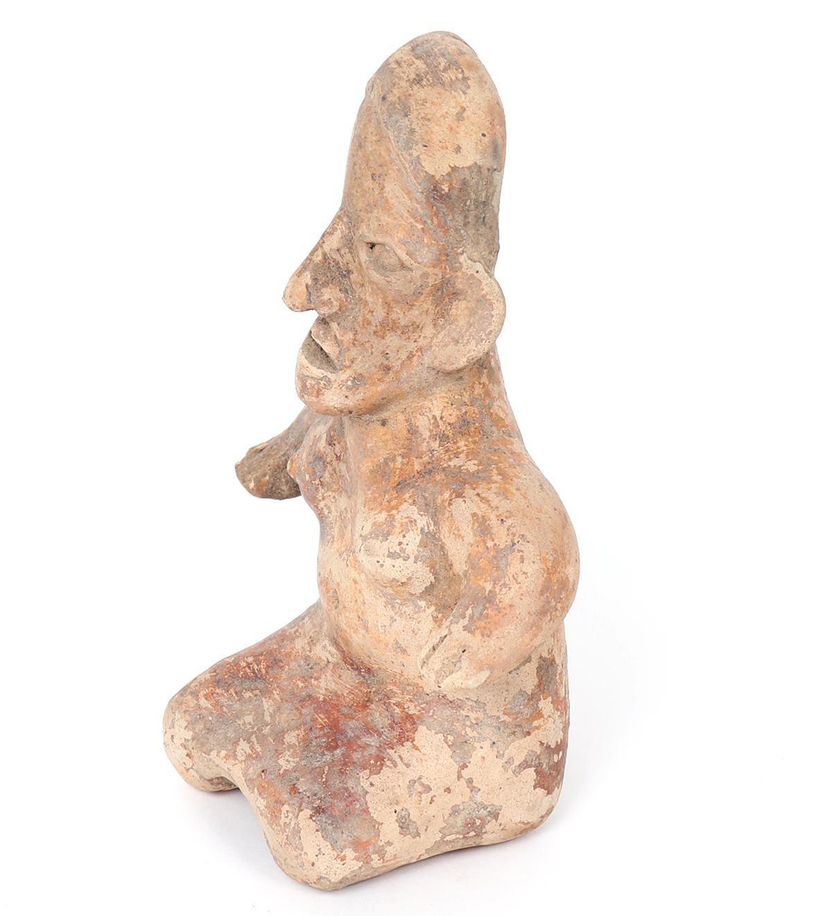 Jalisco Pottery Seated Female, 300 BCE-300 CE