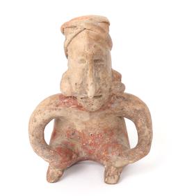 Jalisco Seated Male Figure, 300 BCE-300 CE