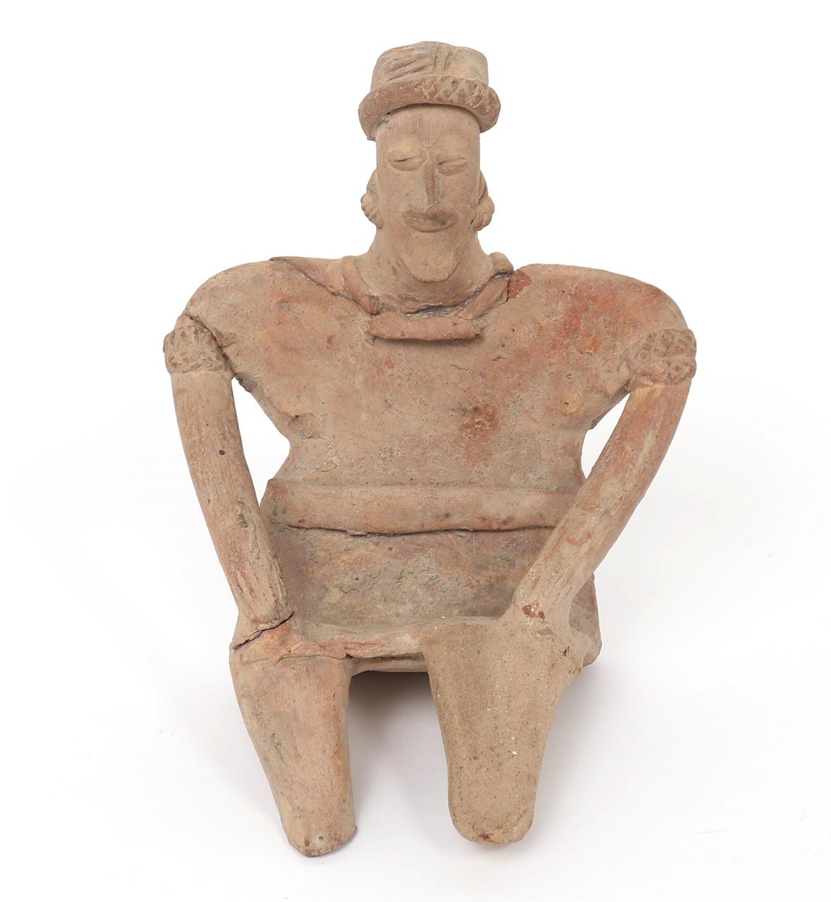 Pre-Columbian Colima Seated Figure, 300 BCE - 300 CE