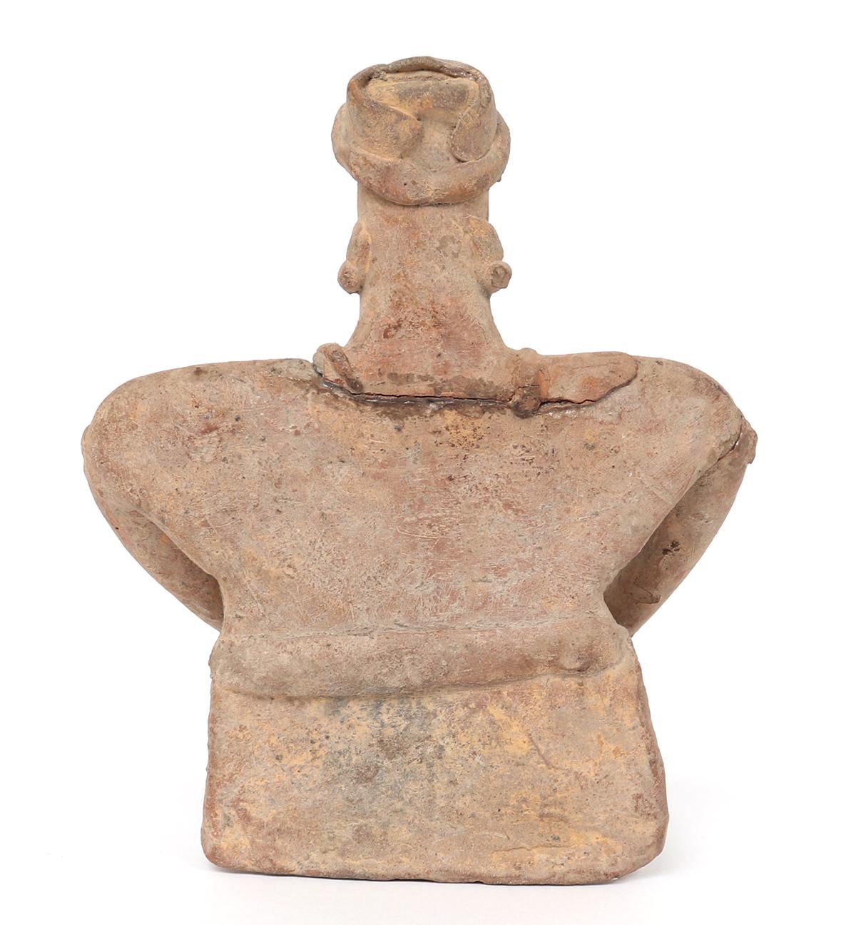 Pre-Columbian Colima Seated Figure, 300 BCE - 300 CE