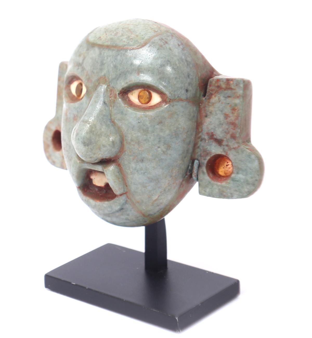 Pre-Columbian Maya Jade Mosaic Mask, 500 - 900 CE