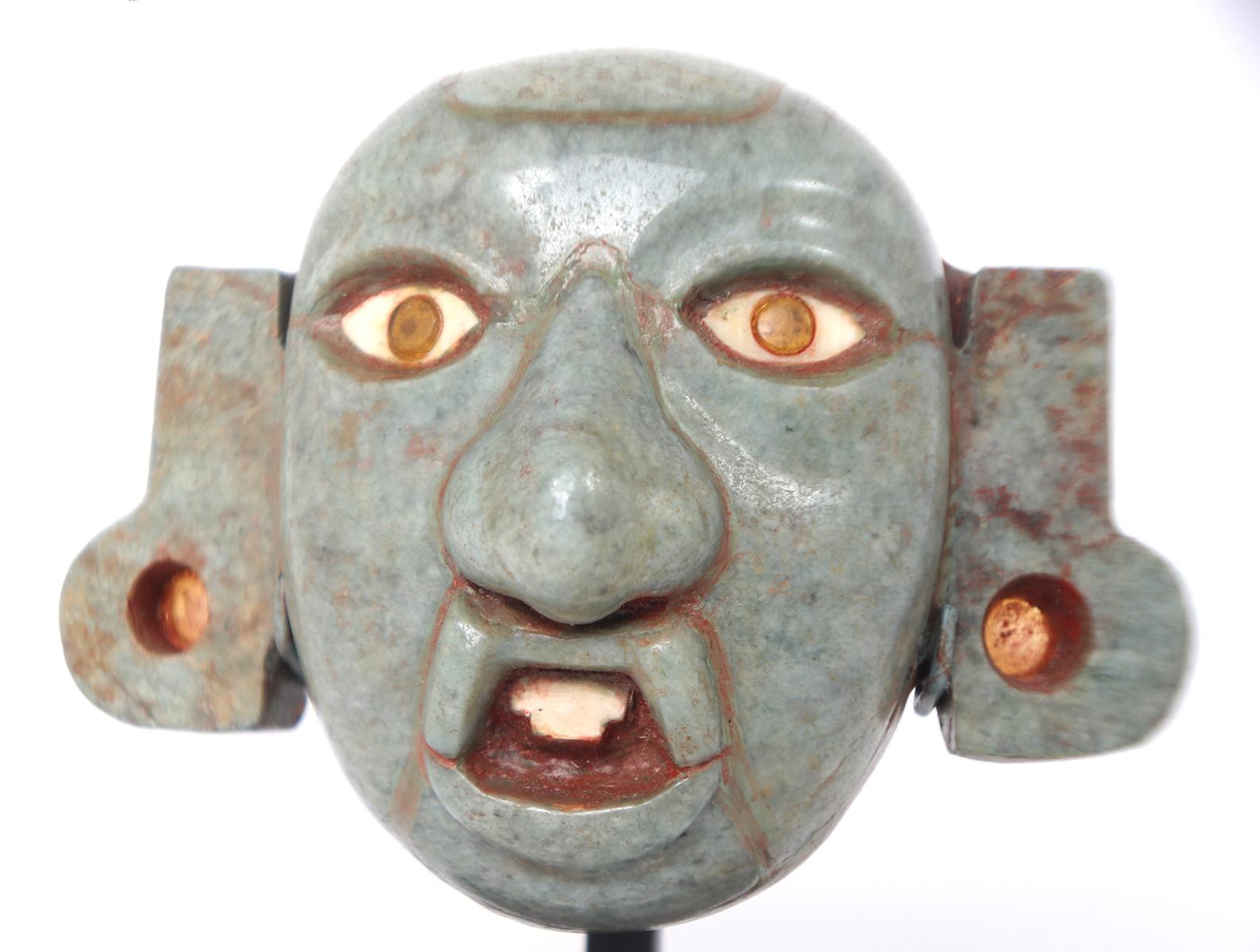 Pre-Columbian Maya Jade Mosaic Mask, 500 - 900 CE