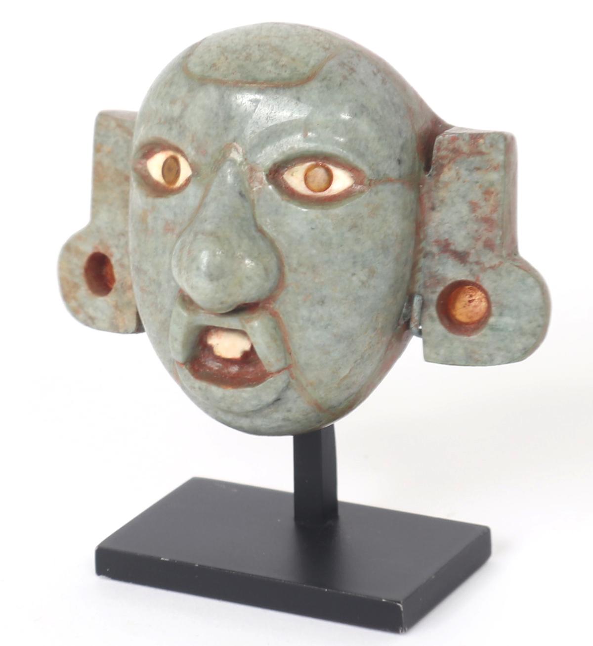 Pre-Columbian Maya Jade Mosaic Mask, 500 - 900 CE