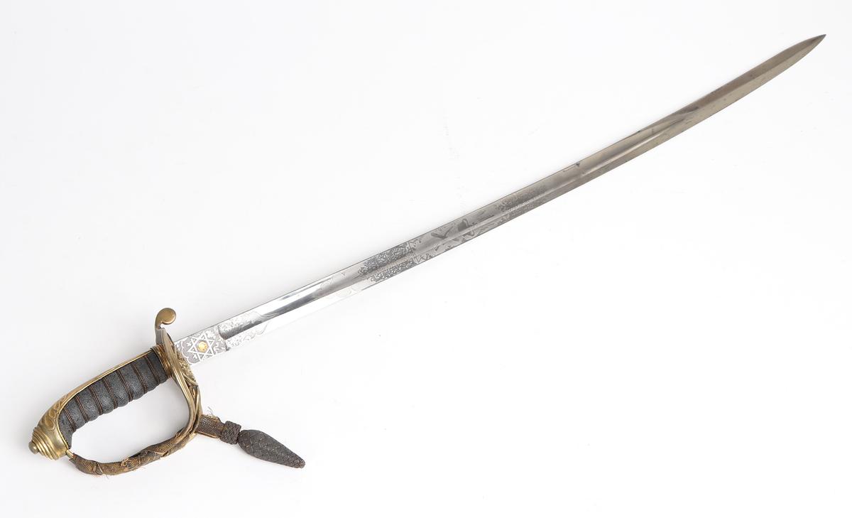 British  Signed General Officer's Sword w/ Scabbard, 1860-1901