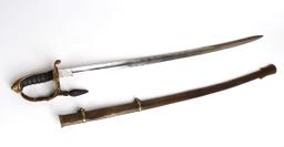 British  Signed General Officer's Sword w/ Scabbard, 1860-1901