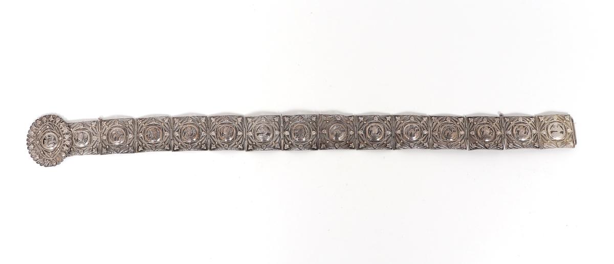 Silver Egyptian Belt, Circa 1930's