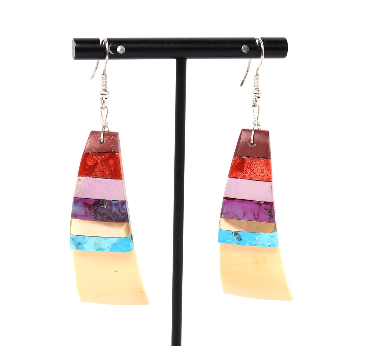 Stunning Zuni Rainbow Earrings