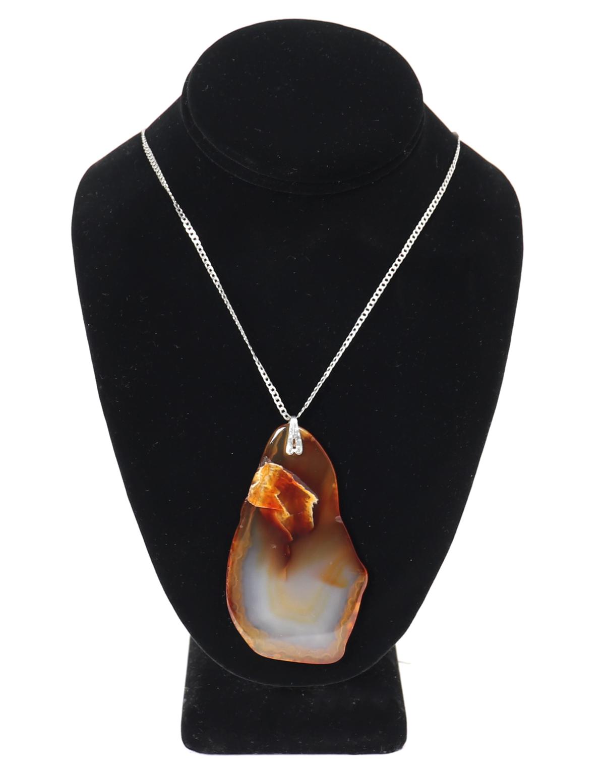 Beautiful Large Slate Agate Pendant