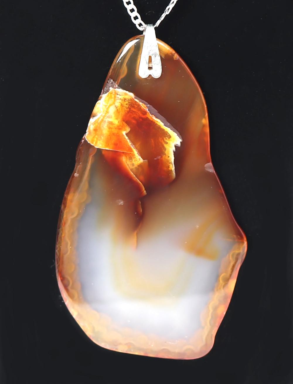 Beautiful Large Slate Agate Pendant