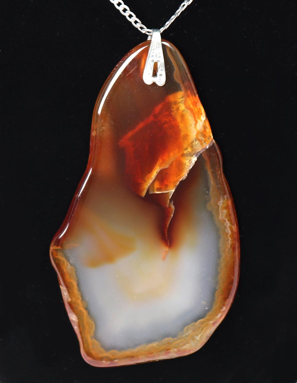 Beautiful Large Slate Agate Pendant